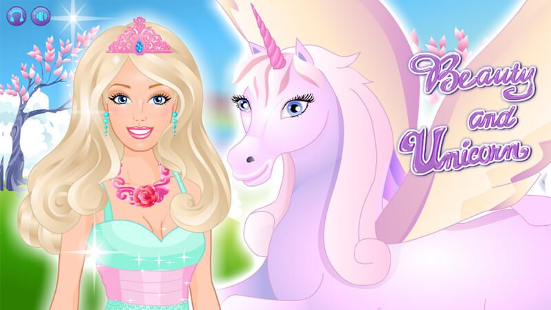 barbie unicorn cartoon